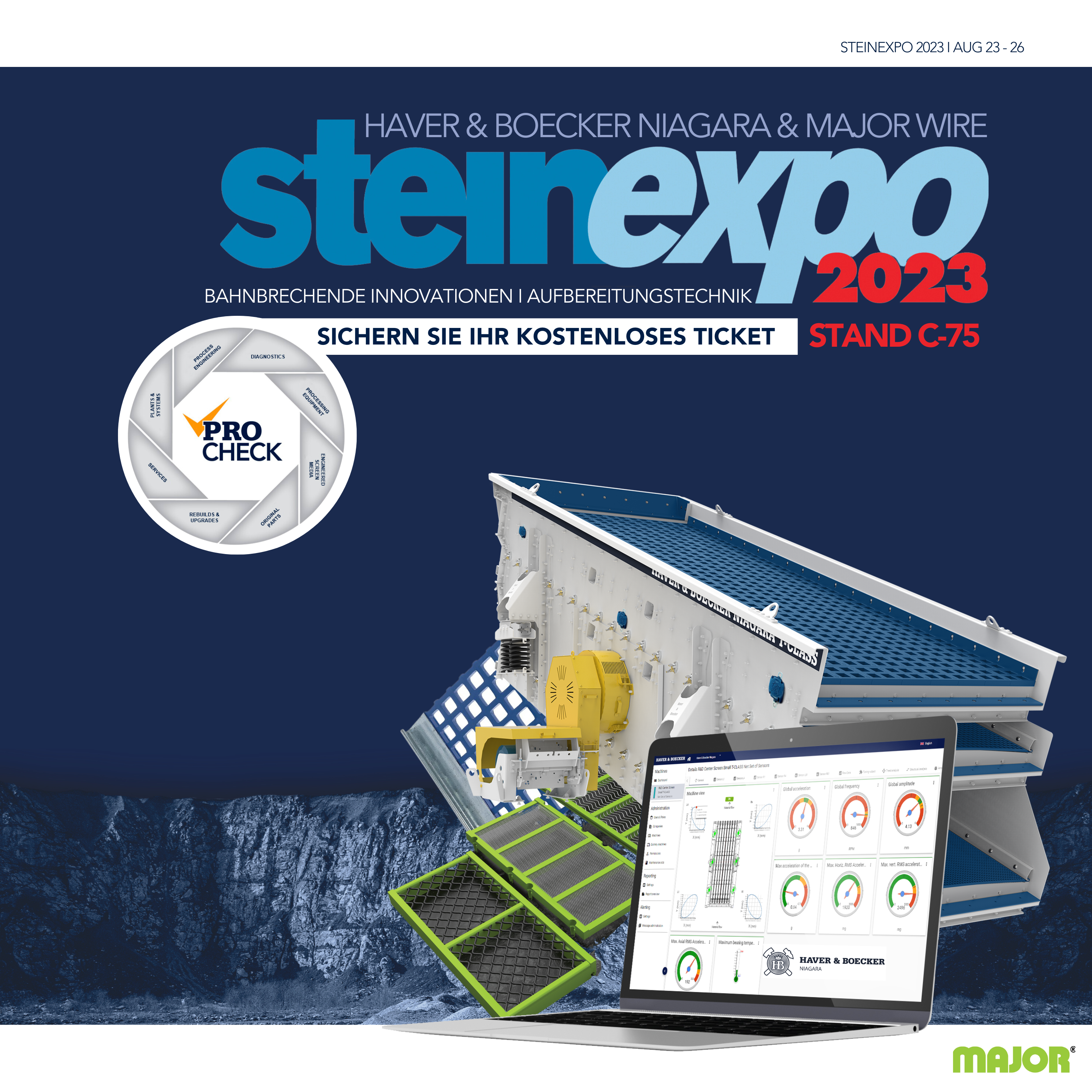 Haver & Boecker Niagara auf der Steinexpo 2023, Stand C-75: Vorstellung von bahnbrechenden Innovationen in der Aufbereitungstechnik